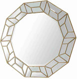 Octagonal Gold Wall Mirror