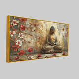 Minimalist Gautam Buddha Canvas Wall Paintings for Living Room, Bedroom, Meditation, Boutiques, Yoga Studios, Office & Workspaces