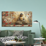 Minimalist Gautam Buddha Canvas Wall Paintings for Living Room, Bedroom, Meditation, Boutiques, Yoga Studios, Office & Workspaces
