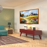 Summer Haven Beautiful Landscape with Flowers Canvas Wall Paintings