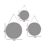 Floral Birds Round Framed Wall Art Set of 3