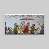 Traditional Pattachitra Painting – Krishna with Gopis Under Royal Umbrella