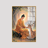Exquisite Gautam Buddha Canvas Printed Acrylic Wall Paintings & Art for Living Room, Office