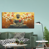 Exquisite Gautam Buddha Canvas Wall Paintings for Living Room, Bedroom, Meditation, Boutiques, Yoga Studios, Office & Workspaces