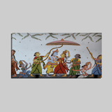Traditional Pattachitra Painting – Krishna with Gopis Under Royal Umbrella