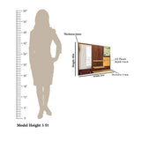 Beautiful (7 In One)' Wooden Wall Organiser With Mirror, Watch, Clipboard, Calendar and Hangers