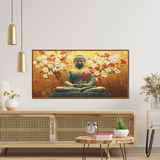 Exquisite Gautam Buddha Canvas Wall Paintings for Living Room, Bedroom, Meditation, Boutiques, Yoga Studios, Office & Workspaces