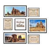 Set Of 7 Frame Sets Of Mystical Heritage Temples Of India