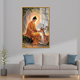 Exquisite Gautam Buddha Canvas Printed Acrylic Wall Paintings & Art for Living Room, Office