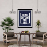 Think Outside the Box Premium Motivational Quotes Photo Frame