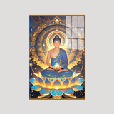 Delightful Gautam Buddha Canvas Printed Acrylic Wall Paintings & Art for Living Room, Office