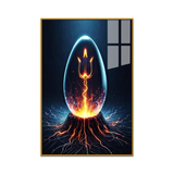 Shivling and Trishul Shiva Acrylic Painting – Divine Home Décor