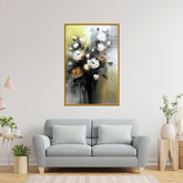 Elegant Floral Acrylic Wall Painting – Modern Home Décor Art