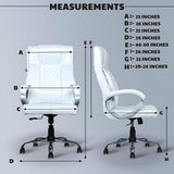 White Leatherette Boss Office Chair