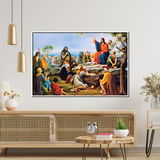 Savior Jesus Canvas Printed Wall Paintings for Living Room, Meditation Room, Bedroom, Churches, Hospitals