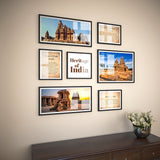 Set Of 7 Frame Sets Of Mystical Heritage Temples Of India
