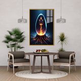 Shivling and Trishul Shiva Acrylic Painting – Divine Home Décor