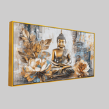 Stunning Gautam Buddha Canvas Wall Paintings for Living Room, Bedroom, Meditation, Boutiques, Yoga Studios, Office & Workspaces