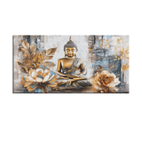 Stunning Gautam Buddha Canvas Wall Paintings for Living Room, Bedroom, Meditation, Boutiques, Yoga Studios, Office & Workspaces