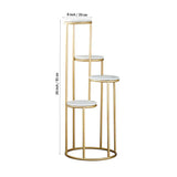 Metal Planter Stand With White Marble At Top