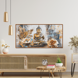 Stunning Gautam Buddha Canvas Wall Paintings for Living Room, Bedroom, Meditation, Boutiques, Yoga Studios, Office & Workspaces