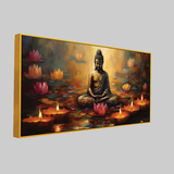 Gorgeous Gautam Buddha Canvas Wall Paintings for Living Room, Bedroom, Meditation, Boutiques, Yoga Studios, Office & Workspaces