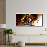 Premium Wall Canvas Large Painting of Lord Krishna For Home Decors