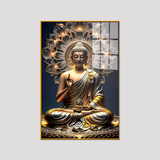 Charming Gautam Buddha Canvas Printed Acrylic Wall Paintings & Art for Living Room, Office