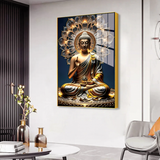 Charming Gautam Buddha Canvas Printed Acrylic Wall Paintings & Art for Living Room, Office