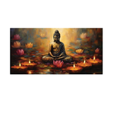 Gorgeous Gautam Buddha Canvas Wall Paintings for Living Room, Bedroom, Meditation, Boutiques, Yoga Studios, Office & Workspaces