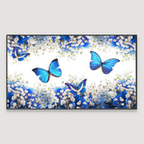 Butterflies in Garden Scenery Canvas Wall Hanging