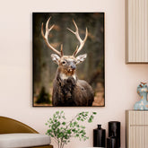 Stunning Red Deer Portrait Wildlife Painting