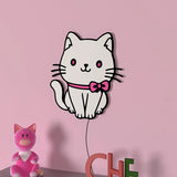 Cute Kitten Backlit Wooden Wall Décor