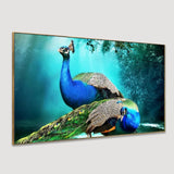 Peacock in Beautiful Forest Canvas Wall Hanging