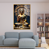 Charming Gautam Buddha Canvas Printed Acrylic Wall Paintings & Art for Living Room, Office
