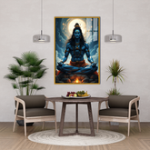 Vibrant Lord Shiva Acrylic Painting for Living Room and Spiritual Spaces