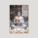 Elegant Gautam Buddha Canvas Printed Acrylic Wall Paintings & Art for Living Room, Office