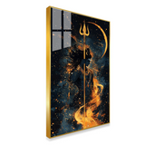 Divine Lord Shiva Acrylic Wall Painting – Perfect for Living Room and Pooja Room