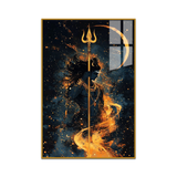 Divine Lord Shiva Acrylic Wall Painting – Perfect for Living Room and Pooja Room