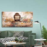 Lovely Gautam Buddha Canvas Wall Paintings for Living Room, Bedroom, Meditation, Boutiques, Yoga Studios, Office & Workspaces