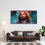 Premium Christ jesus with a crown on his head in the style of hyper realistic Canvas Wall Paintings
