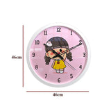 Happy Girl Kids Wall Clock