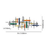 Multicolor Abstract Metal Wall Art