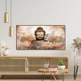 Lovely Gautam Buddha Canvas Wall Paintings for Living Room, Bedroom, Meditation, Boutiques, Yoga Studios, Office & Workspaces