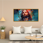Premium Christ jesus with a crown on his head in the style of hyper realistic Canvas Wall Paintings