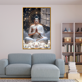 Elegant Gautam Buddha Canvas Printed Acrylic Wall Paintings & Art for Living Room, Office