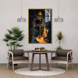 Divine Lord Shiva Acrylic Wall Painting – Perfect for Living Room and Pooja Room