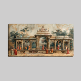 Vintage Indian Painting of a Temple Chariot Procession