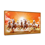 Beautiful Seven Running Horses Canvas Big Wall Paintings