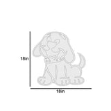 Cheerful Dog Backlit Wooden Wall Décor